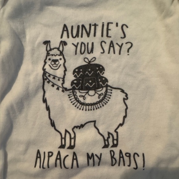 White Llama Print Kids One Piece - Picture 4 of 4